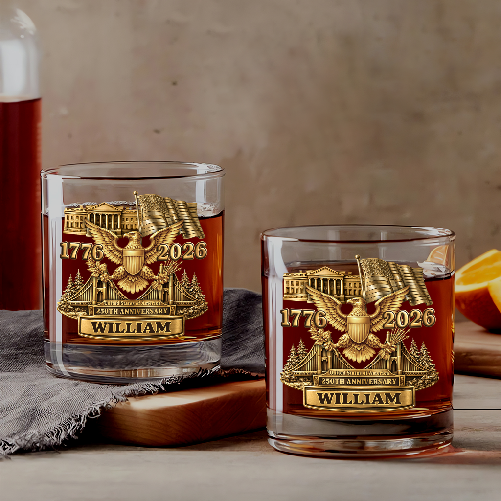 8794IUS2 3d printing effect custom whiskey glass america 250 merchandise_ 4th of july gifts 8794infmb
