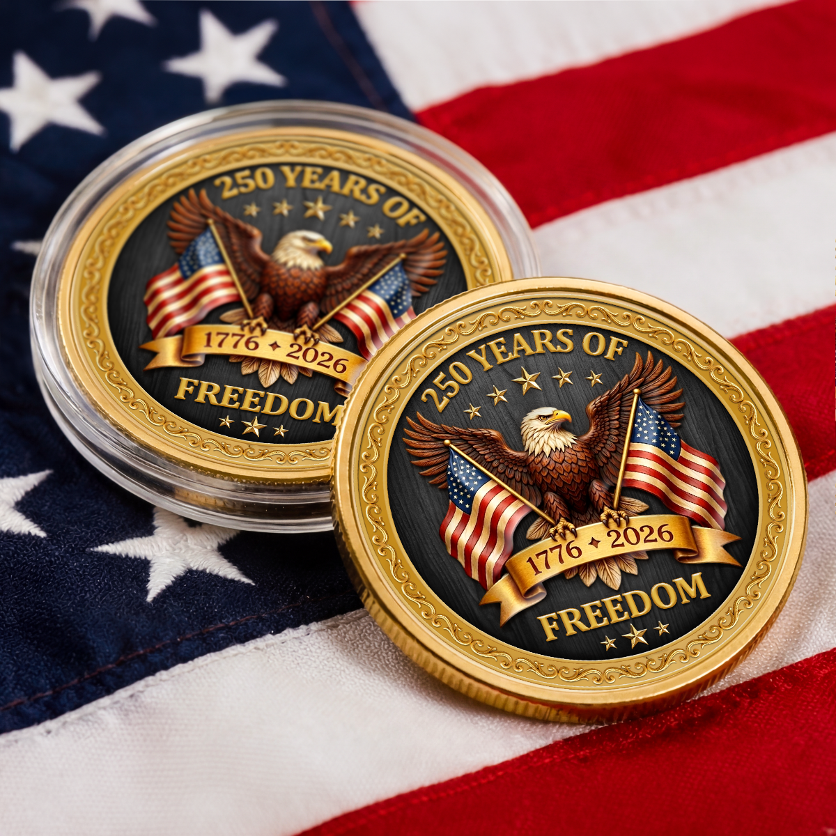 8819MUS2 250 years of freedom coin personalized 4th of july gifts 8819mjaewb