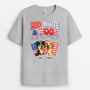 8835AUS2 red white and woof shirt personalized 4th of july gifts for dog lovers 8835ashzc