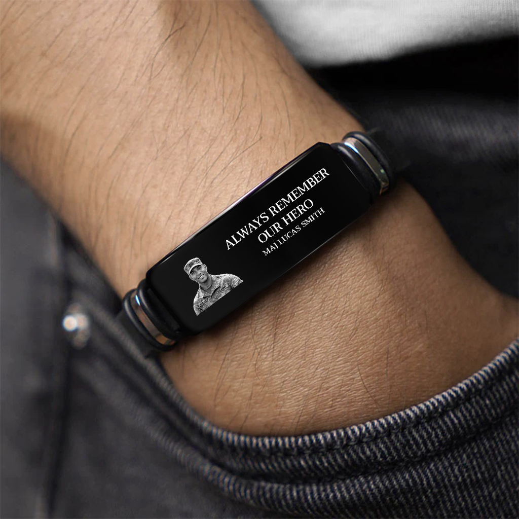 8842JUS2 personalized memorial bracelet with picture_ america 250 gifts for 4th of july 8842jsfzb
