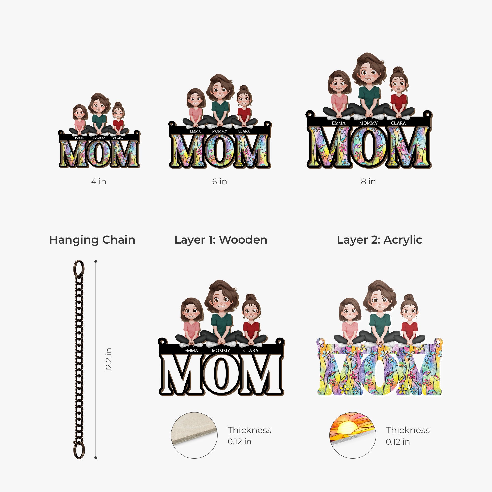 8851UUS3 3d printing effect personalized suncatcher for mom_ mothers day gift 8851unlma