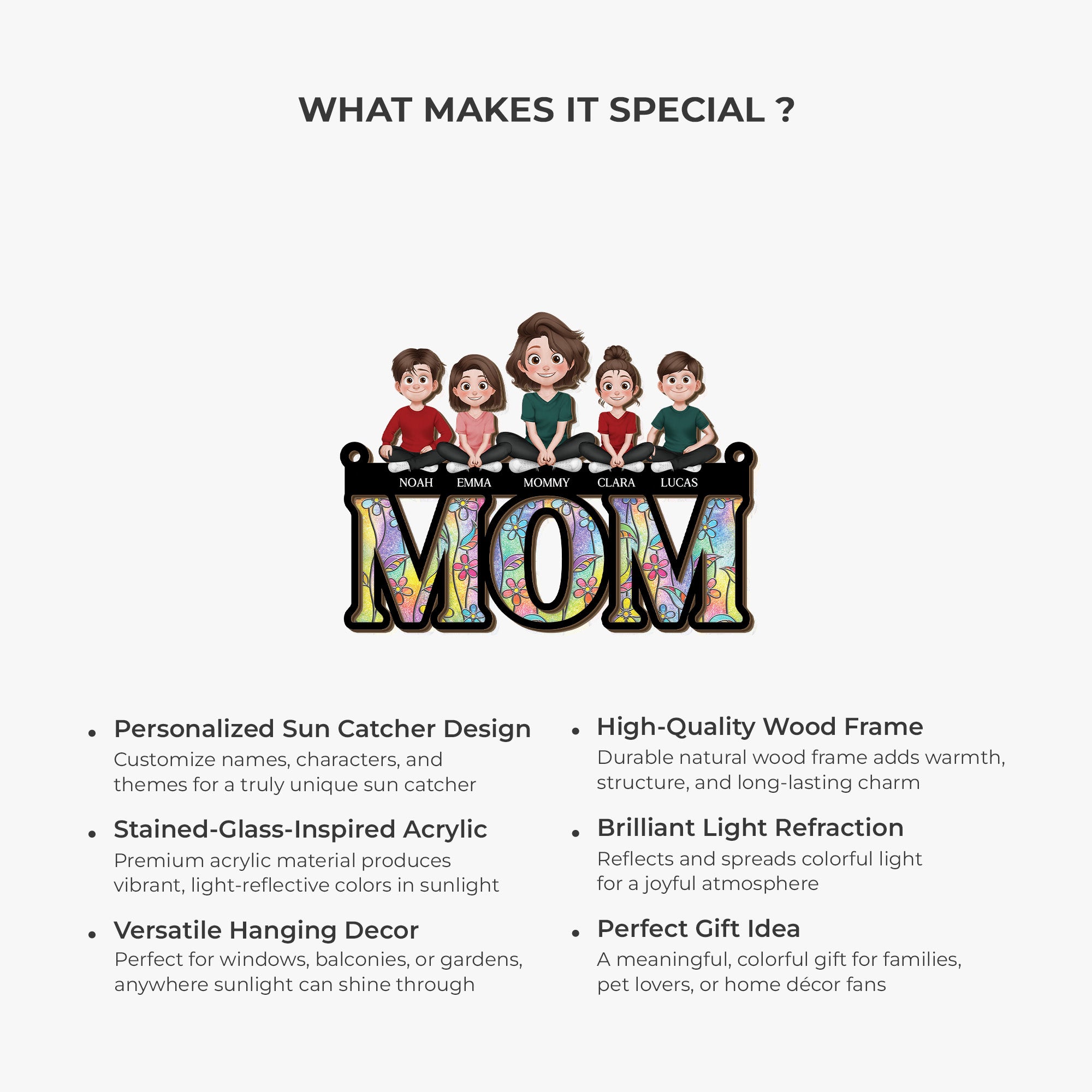 8851UUS5 3d printing effect personalized suncatcher for mom_ mothers day gift 8851unlma