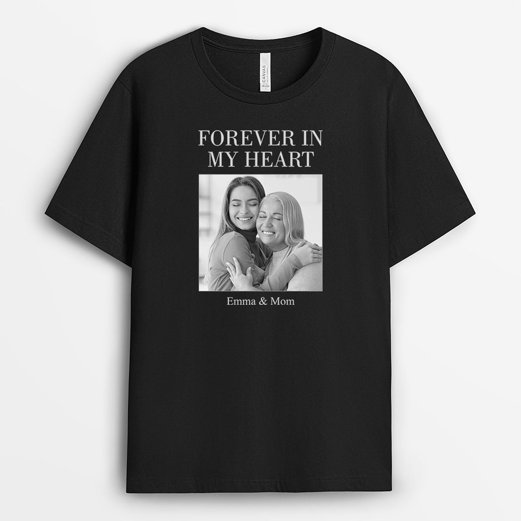 8862AUS1 forever in my heart shirt personalized memorial gifts with photo 8862a6dag