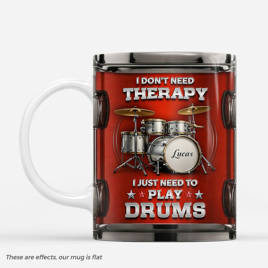 8866MUS1 3d printing effect i just need to play drums mug personal gifts for himher 8866mcdwb