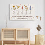 8885CUS3 grandmas garden love grows here canvas custom gifts for grandmamom 8885csyoa