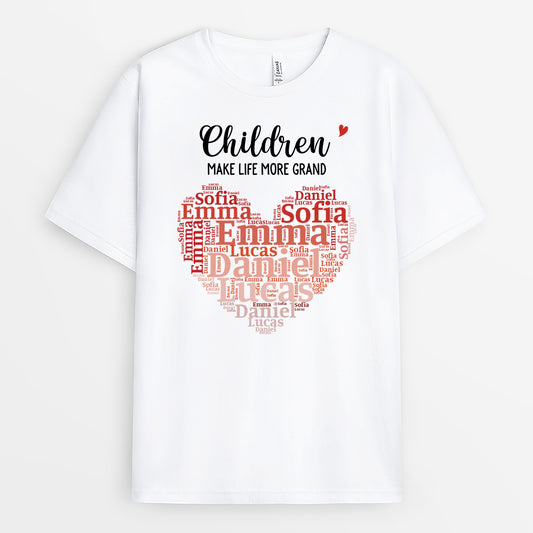 8890AUS1 personalized shirts with names in a heart shape gifts for mumdad 8890asqaa