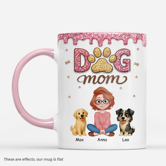 8931MUS1 3d printing effect dog mom mug personalized mug with dog and owner_ 8931m3fwc