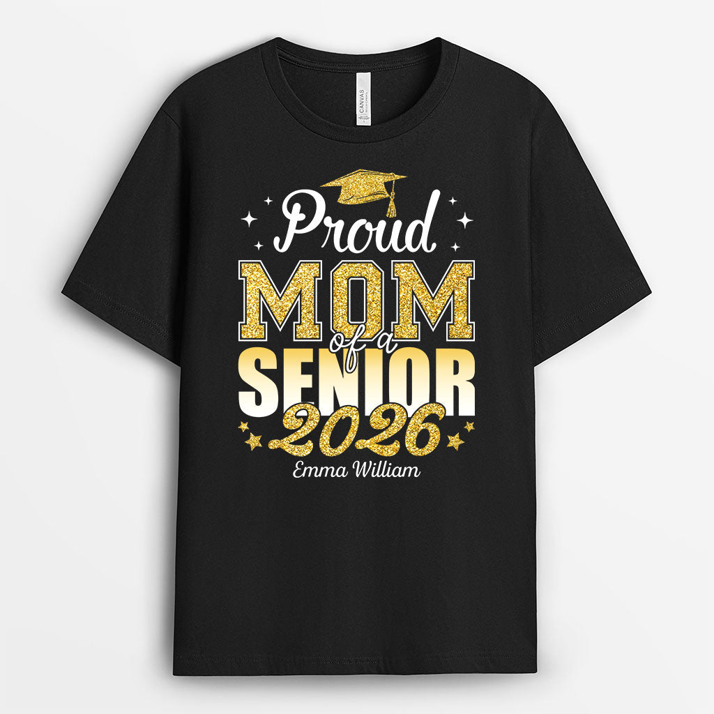 8933AUS1 proud mom of a senior_ shirt personalized graduation gifts for momdad 8933aayla
