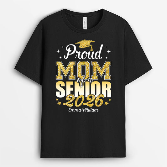 8933AUS1 proud mom of a senior_ shirt personalized graduation gifts for momdad 8933aayla