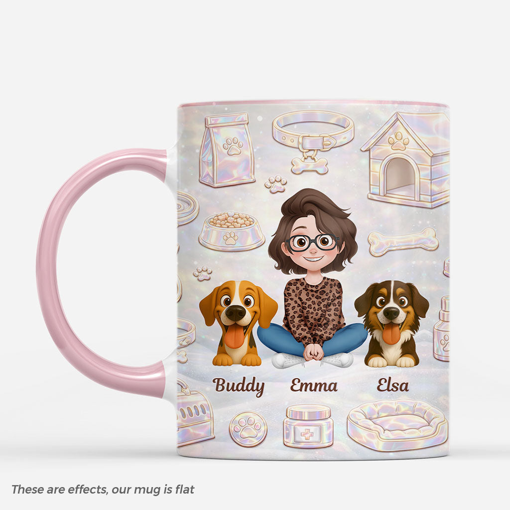 8935MUS1 3d printing effect personalized dog and owner_ mug dog owner gifts 8935m3vcc_2