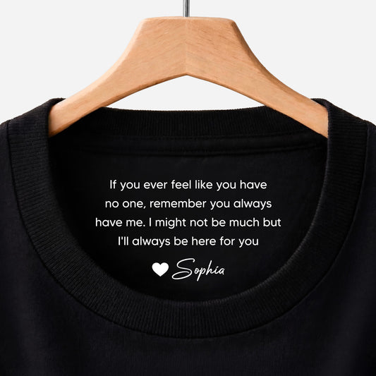 8942AUK1 personalised ill always be here for you inside neck shirt for daughterson 8942aa8lma