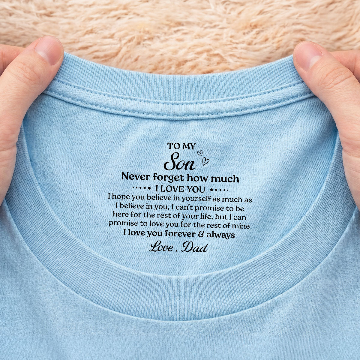 8952AUS2 i love you inner neck print shirt personalized gift for daughterson 8952aa6rla