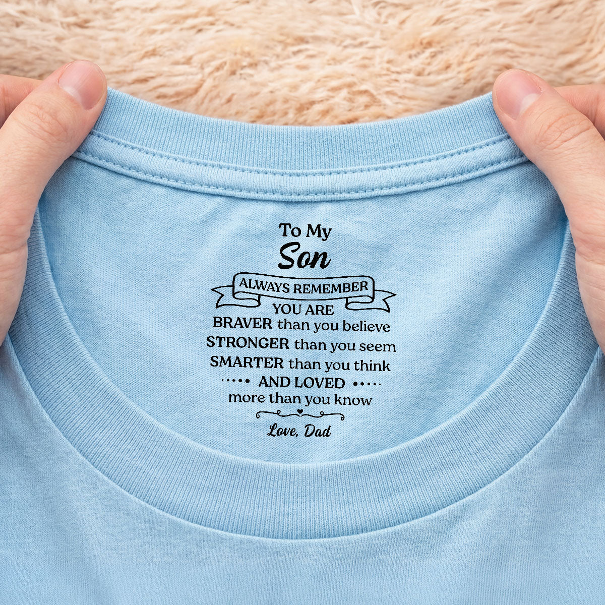 8956AUS1 braver stronger smarter inside neck print t shirt custom gift for daughterson 8956aaavla_1
