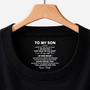 8962AUS1 custom inner neck print t shirt gifts for sondaughter never feel that you are alone 8962aatebb