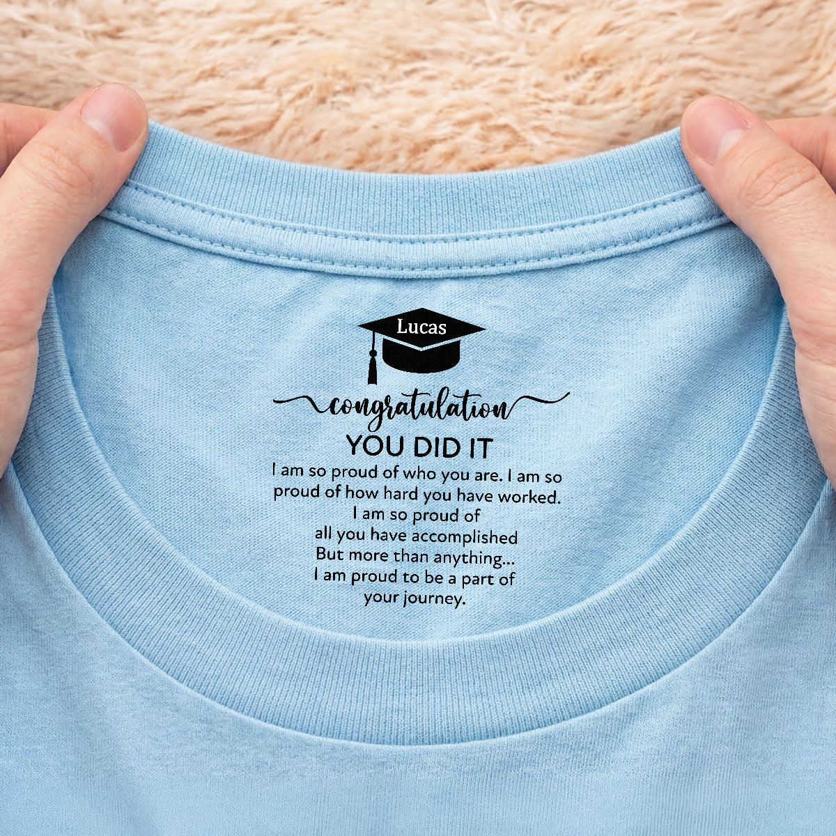 8964AUS1 you did it inside neck print t shirt personalized graduation gifts 8964aaavls_2