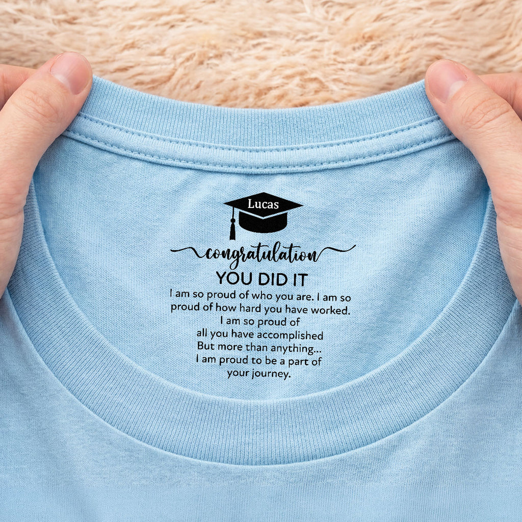8964AUS1 you did it inside neck print t shirt personalized graduation gifts 8964aaavls_2