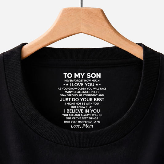 8975AUS1 i believe in you inside neck print t shirt personalized gifts for sondaughter 8975aacdzb