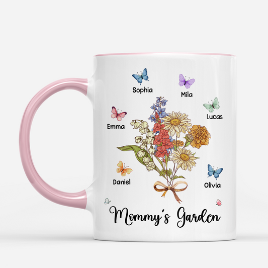 8995MUS1 grandmas garden mug with names personalized mugs for grandmamom 8995m8e1a