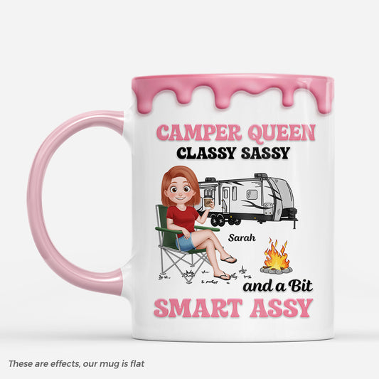 9002MUS1 3d printing effect camper queen mug personalized camping gifts for her 9002m3vwa