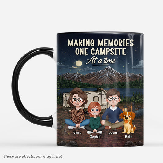 9010MUK1 personalised making memories one campsite at a time mug for a camping family 9010m3lmf_a1f6d978 4af3 4512 bf35 4db797774ae0