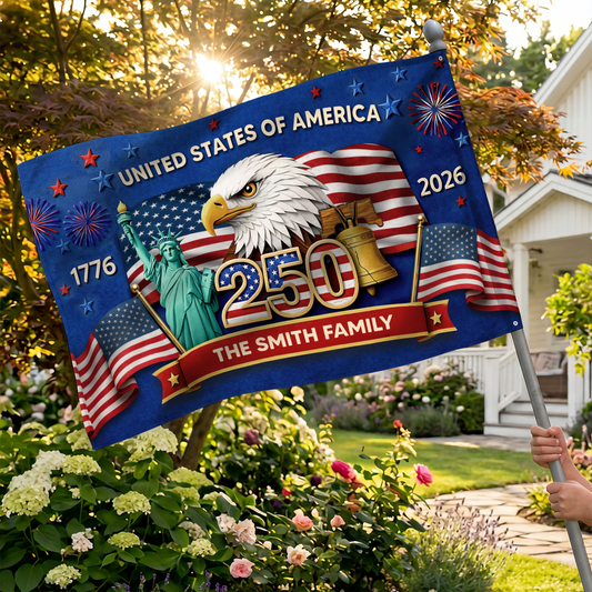 9014AUS2 america 250 flag with family name personalized 4th of july gifts 9014asneai