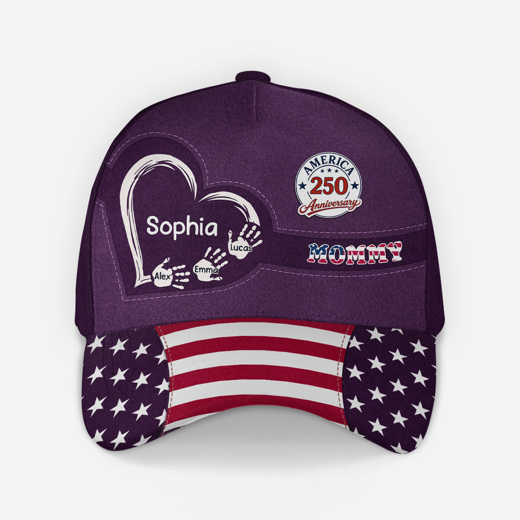 9019JUS2 america 250th anniversary cap with names personalized 4th of july gifts for dadmom 9019jsesb