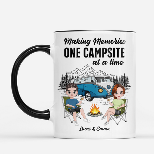 9031MFR1 mug personnalise couple dessin creer des souvenirs au camping 9031mtfcg