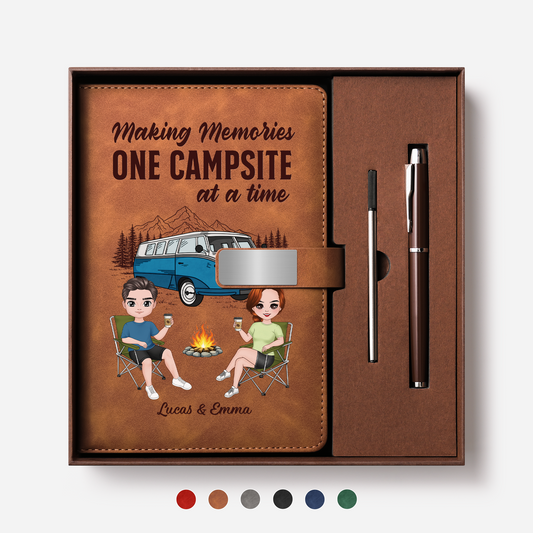 9031MUS1 3d printing effect making memories one campsite at a time notebook set custom camping gifts for couples 9031motfcg