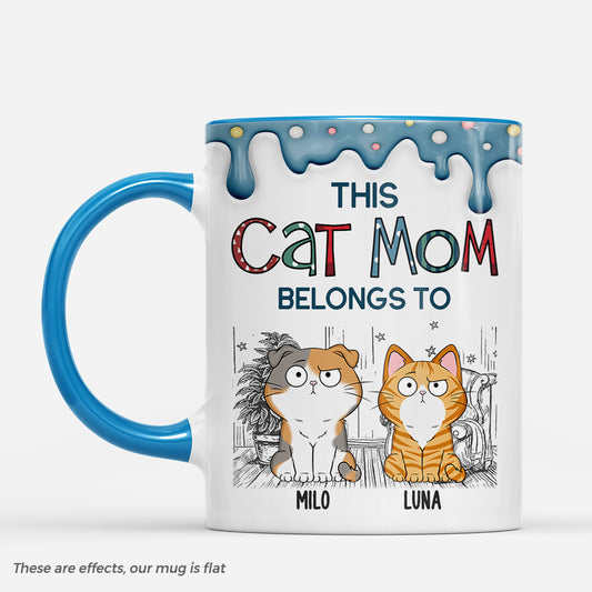9036MUS1 3d printing effect this cat mom belongs to mug with cat names custom gifts for cat lovers 9036mafod