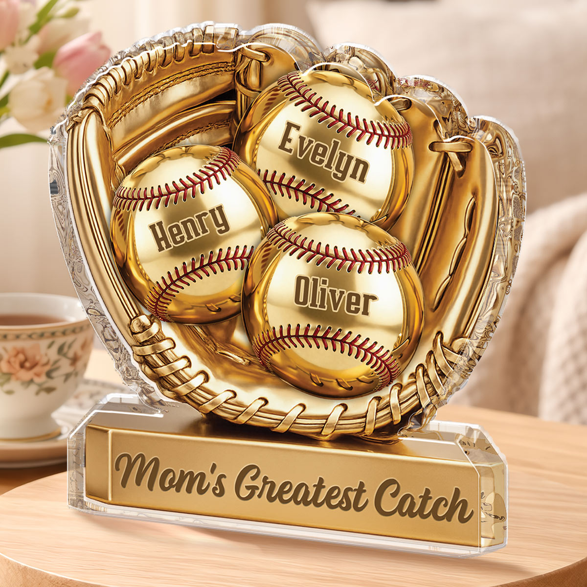 9043AUS2 3d printing effect custom shaped acrylic plaque baseball gifts for dadmom 9043ar8eab
