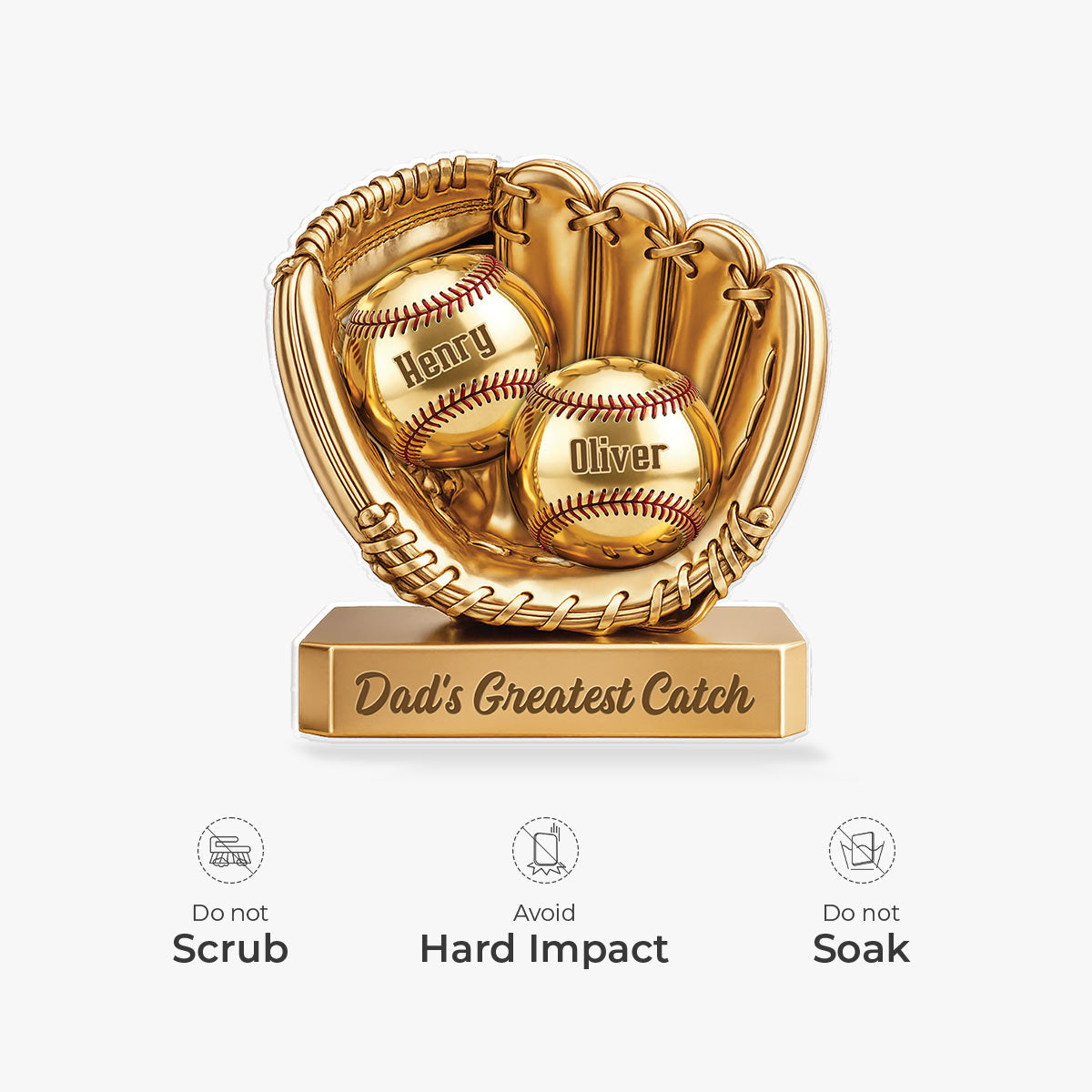9043AUS4 3d printing effect custom shaped acrylic plaque baseball gifts for dadmom 9043ar8eab