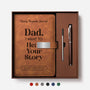 9057MUS1 i want to hear your story leather notebook set custom gifts for parents and grandparents 9057mo6dmb