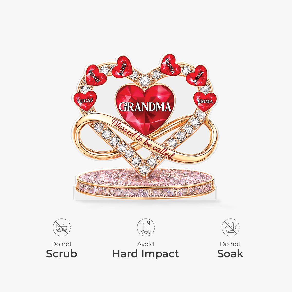 9058AUS1 3d printing effect bless to be called custom shaped acrylic plaque customized gifts for momgrandma 9058arsvta_2