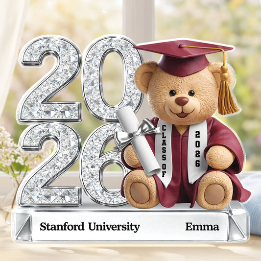9061AUS1 graduation teddy bear acrylic plaque custom gifts for himher 9061ar6vta_1