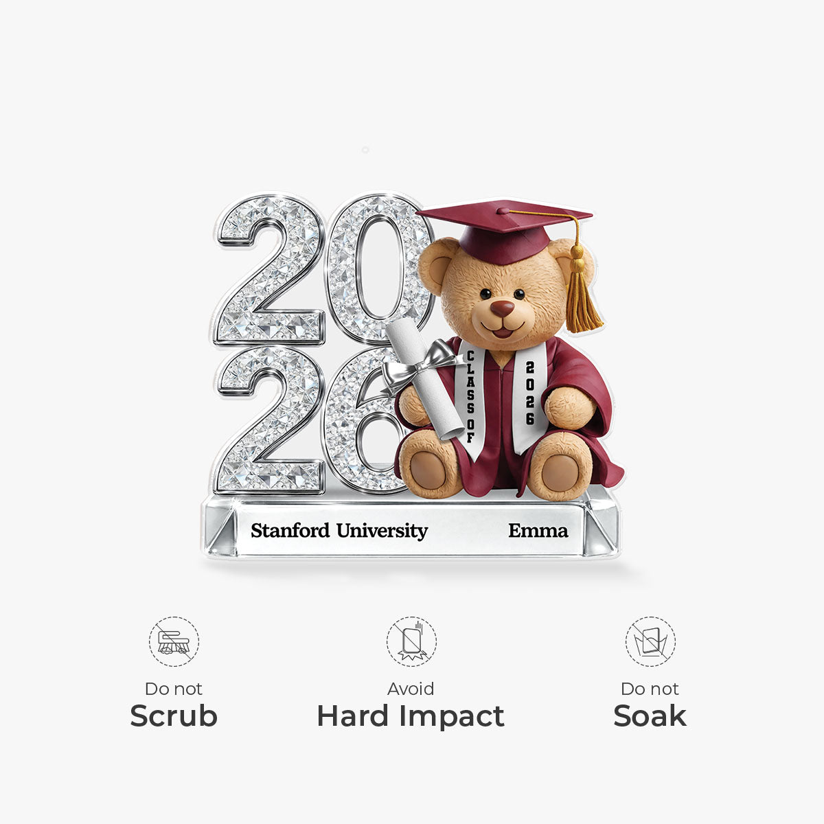 9061AUS1 graduation teddy bear acrylic plaque custom gifts for himher 9061ar6vta_3