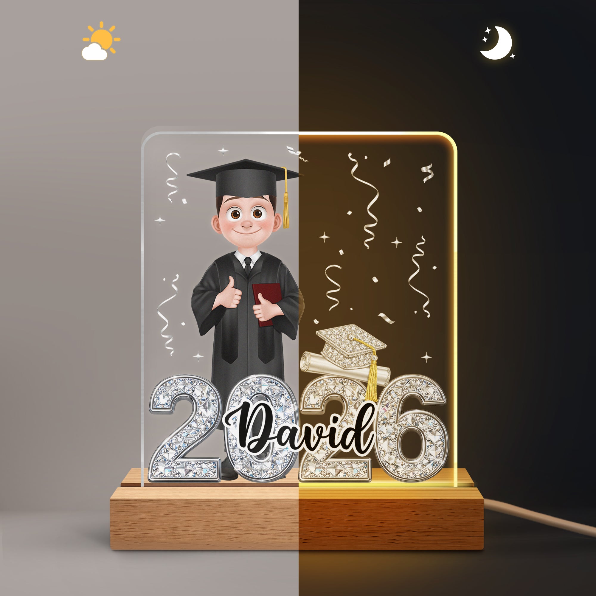 9064LUS2 class of 2026 personalized night light graduation gifts for herhim 9064l6dwa