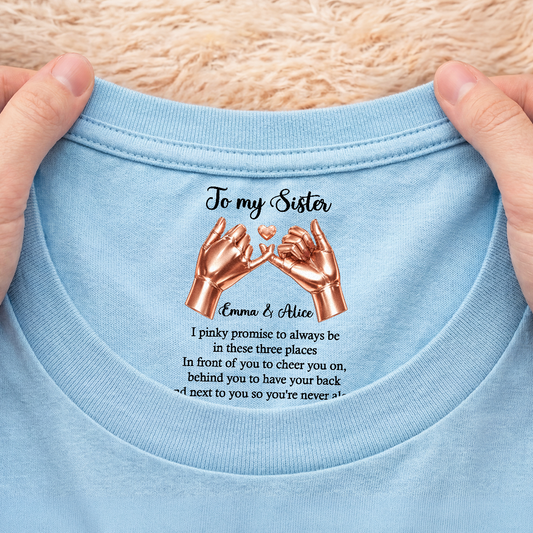 9067AUS2 to my sister inside neck print t shirt gifts for daughterfriends 9067aa6epa