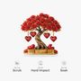 9070AUS3 3d printing effect rose tree shaped acrylic plaque custom gifts for momgrandma 9070ar6qpa
