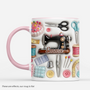 9073MUS1 3d printing effect sewing mug with name personalized sewing gifts for her 9073m