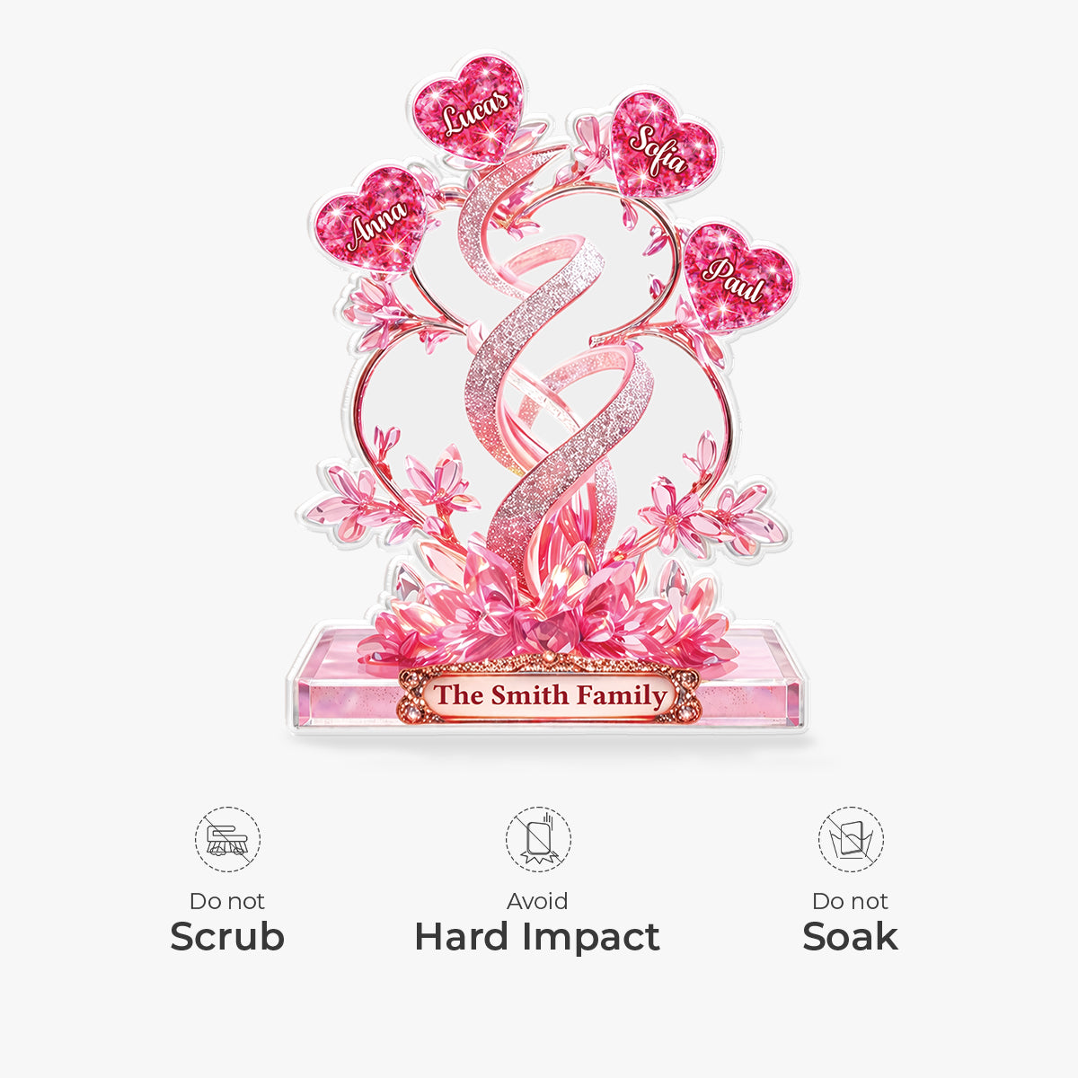 9081AUS4 3d printing effect custom shaped acrylic plaque gifts for a family 9081ar8pci