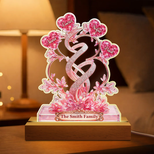 9081LUS1 3d printing effect custom night light with name gifts for a family 9081l8pci