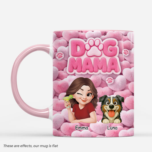 9096MUS1 3d printing effect dog mama mug personalized dog gifts for dog lovers 9096madwc