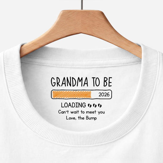 9106AUS1 momdadgrandmagrandpa to be inside neck print t shirt custom gifts for family 9106aa8l5a