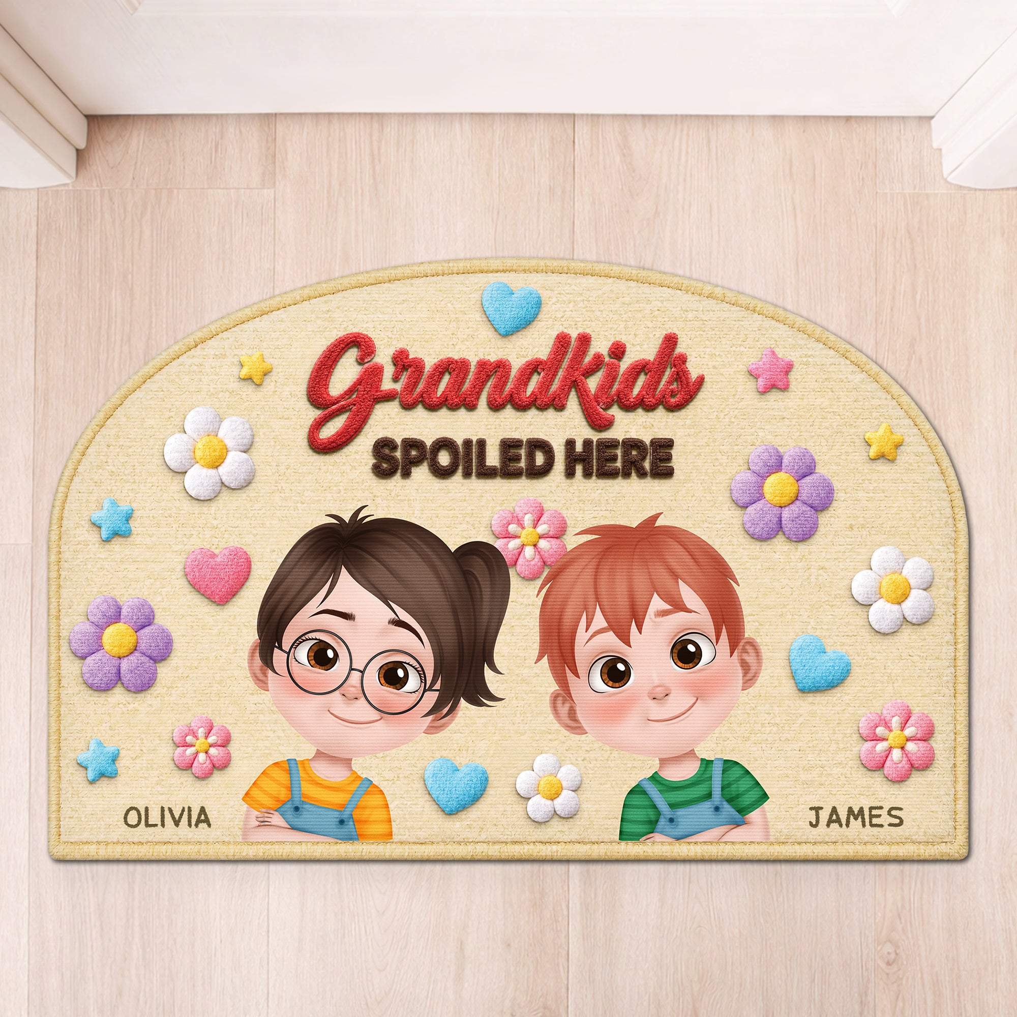 9110AUS1 3d printing effect grandkids spoiled here custom shaped doormat gifts for grandmagrandpa 9110adtyna