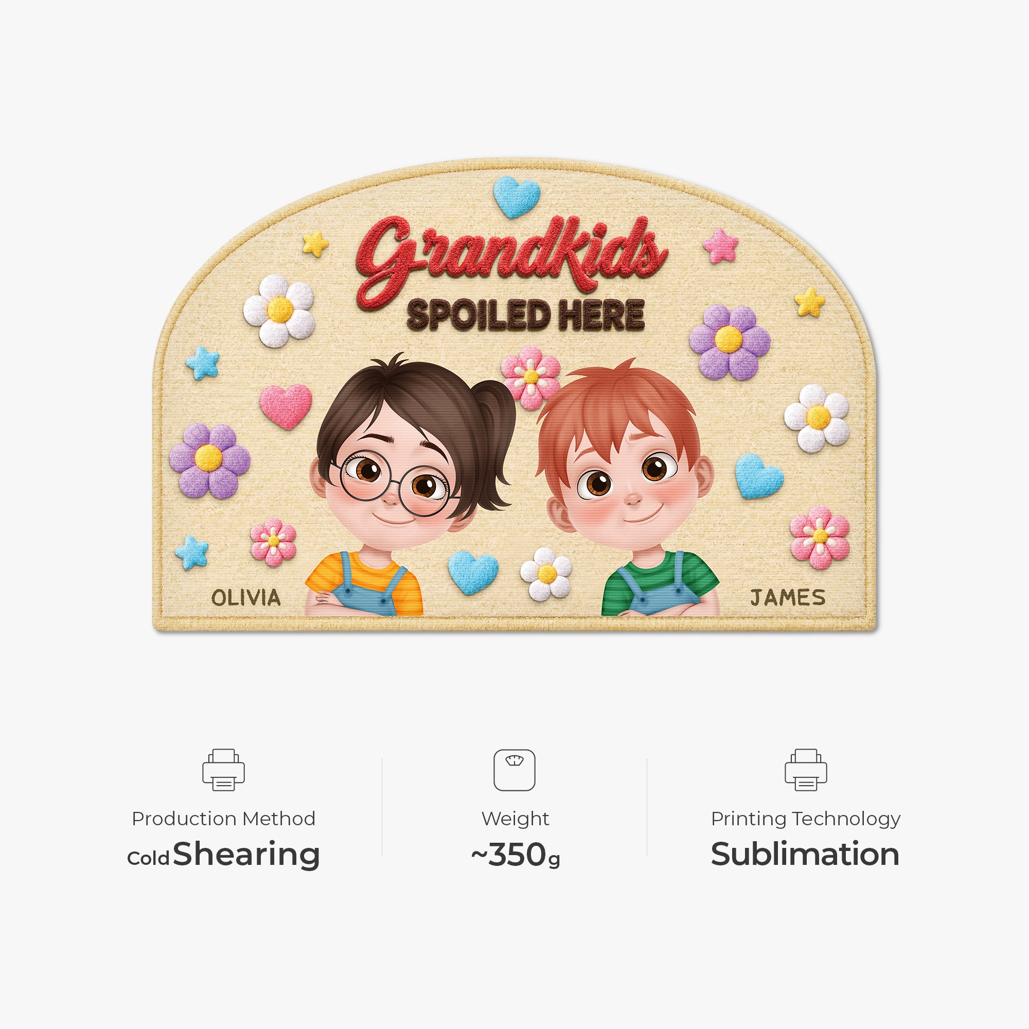 9110AUS4 3d printing effect grandkids spoiled here custom shaped doormat gifts for grandmagrandpa 9110adtyna