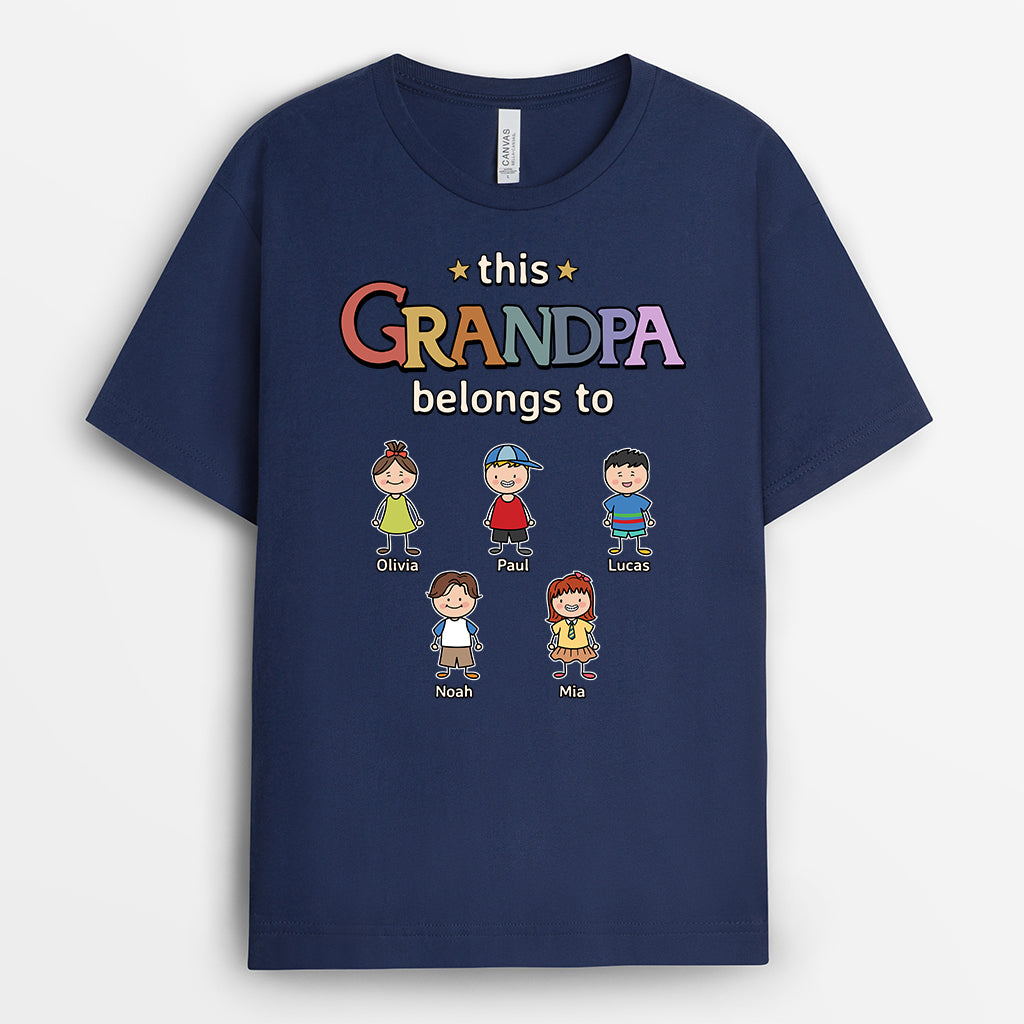 9113AUS2 this grandpa belongs to t shirt custom gifts for grandpagrandma 9113a3koa