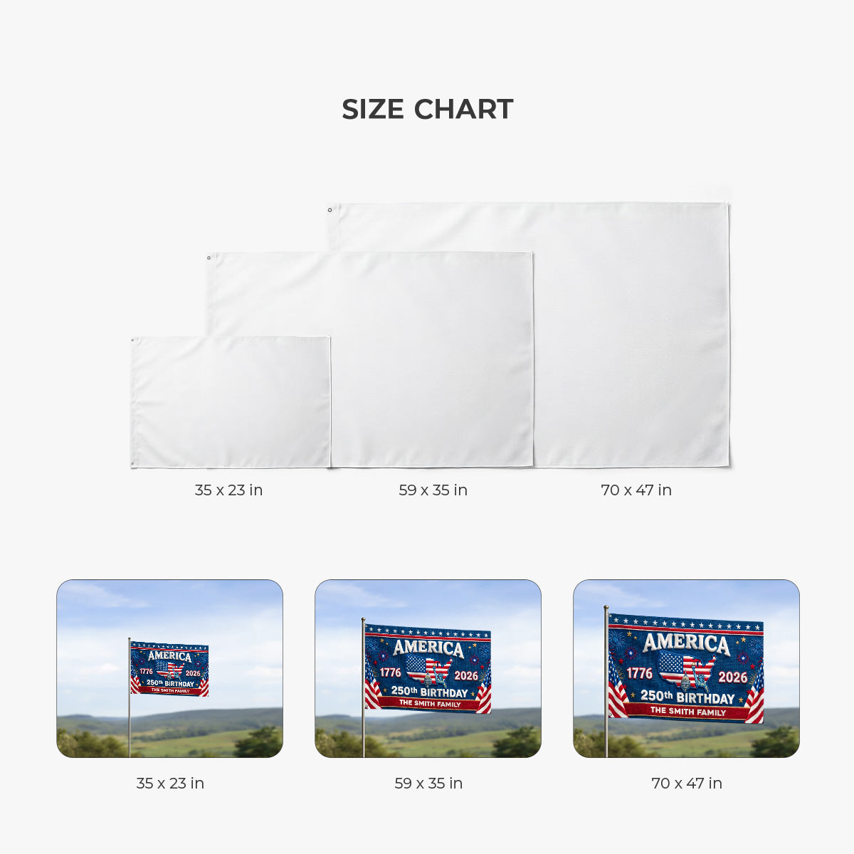 9122AUS1 america 250th birthday house flag with family name personalized 4th of july gifts 9122as8vri_1