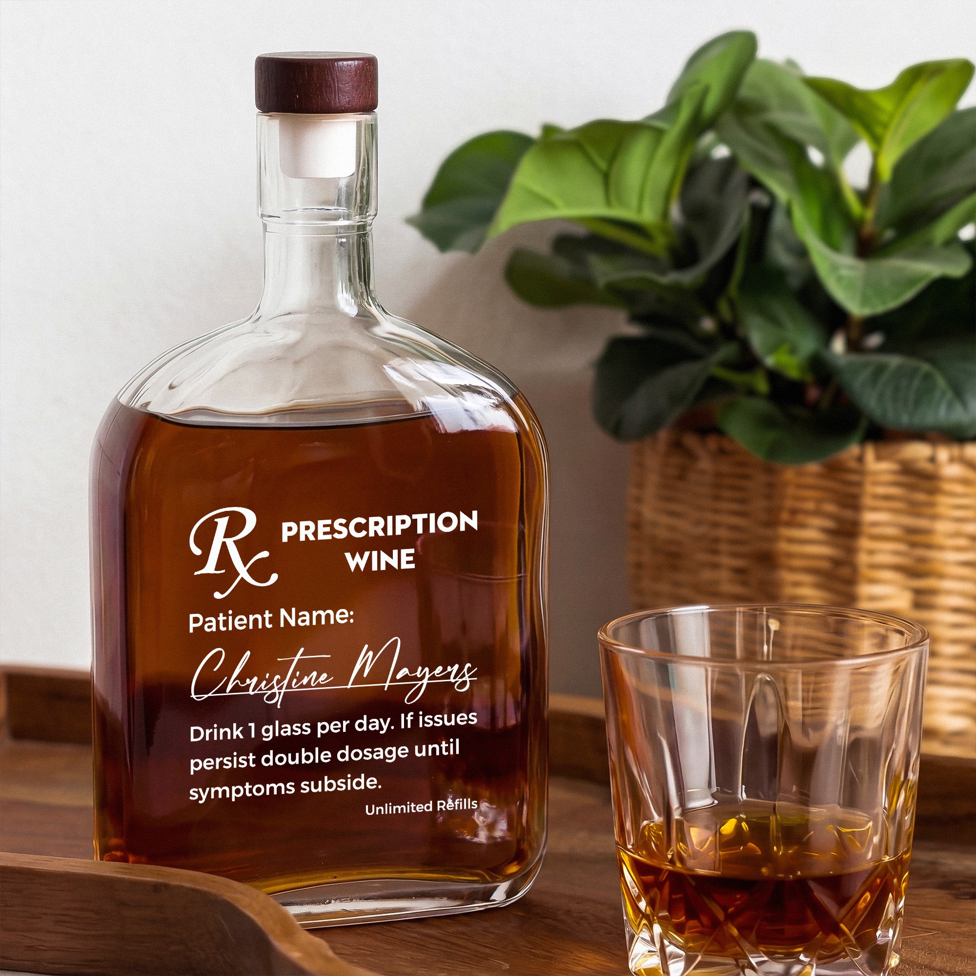9147AUS1 prescription wine funny whiskey bottle personalized gifts for himher 9147aisv5b_2