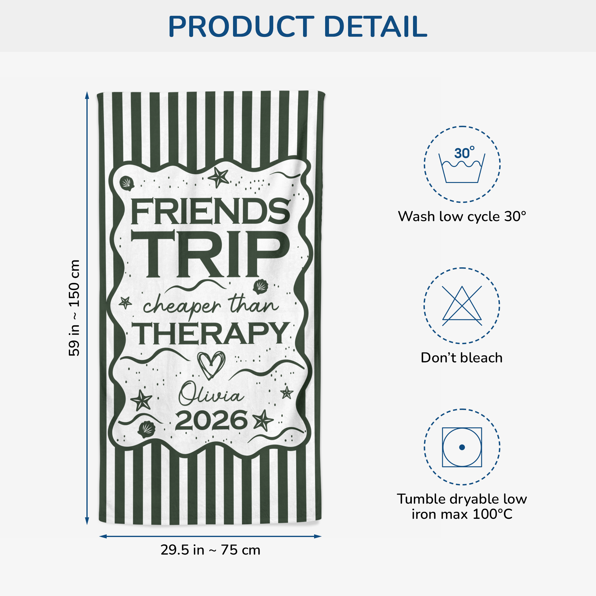 9150BUS3 besties trip beach towel personalized summer gifts for friends 9150bsctf