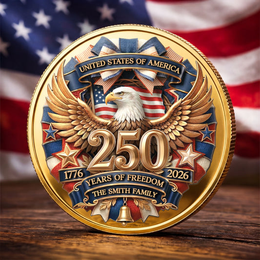 9156MUS1 america 250 years of freedom coin personalized 4th of july gifts for family 9156mjtqki